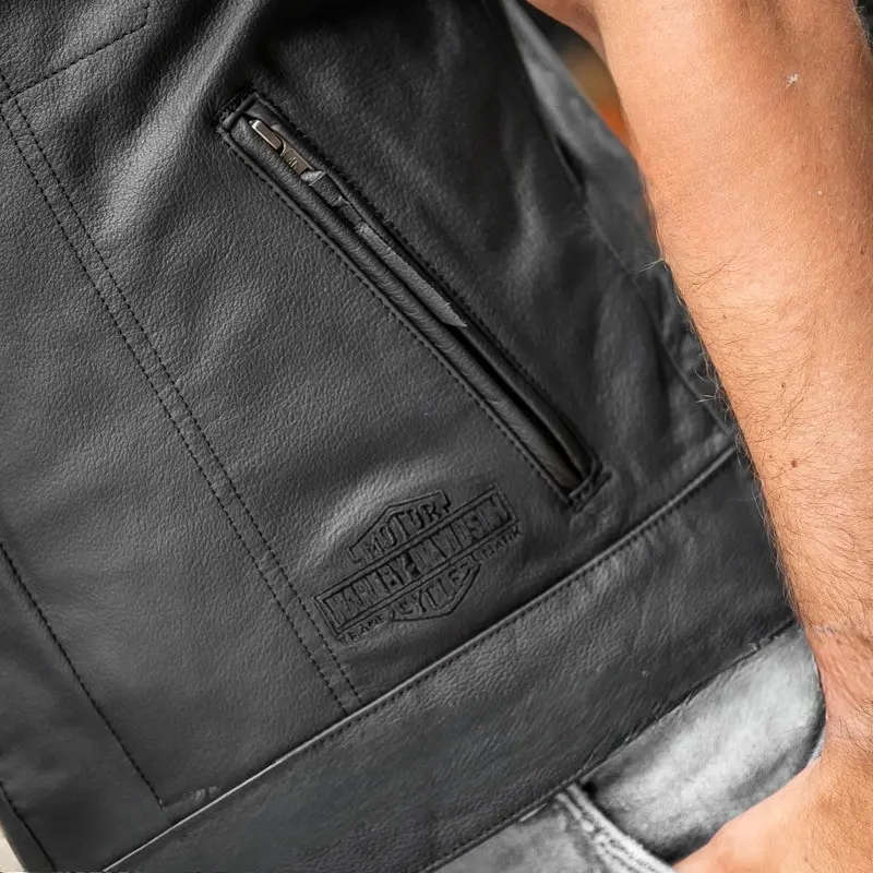 Men's Foster Leather Vest - 2XL