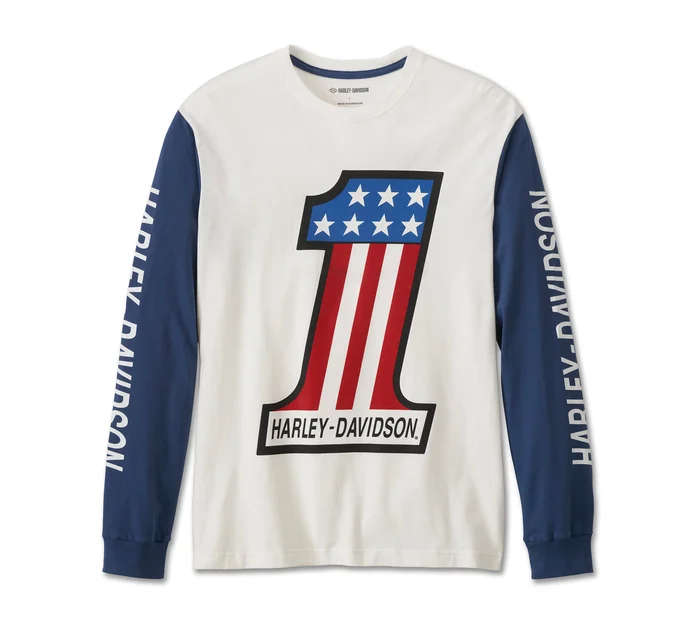 Men's #1 Racing Long Sleeve Tee - 4XL