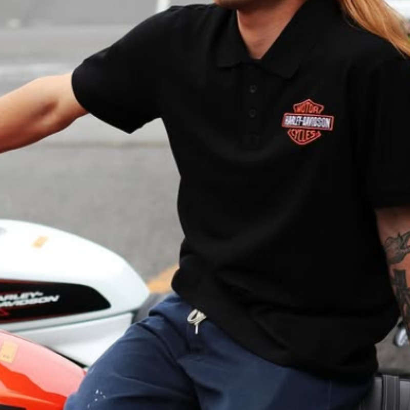 Mens Bar & Shield Polo Shirt - L
