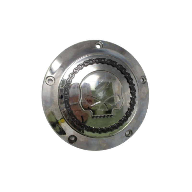 Skull & Chain Derby Cover Chrome