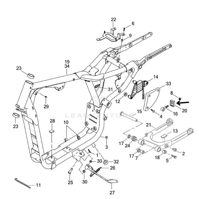 Axle Adjustment Plate Rear Fork End Cover XL XLHS