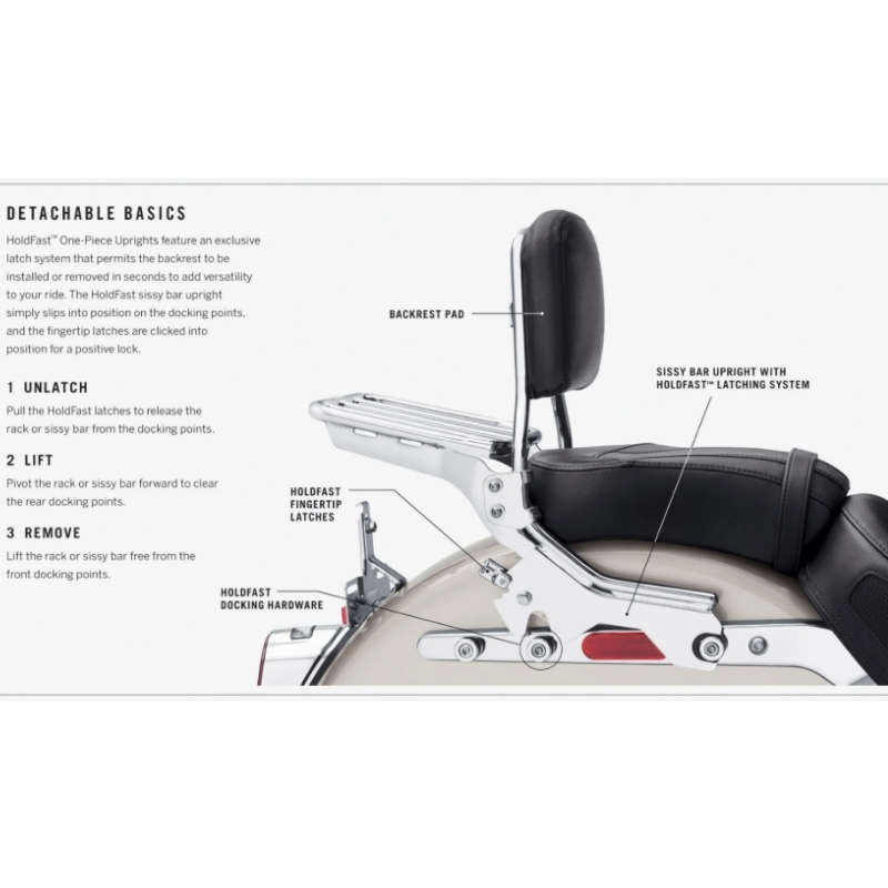 HoldFast Sissy Bar Upright - Standard Height