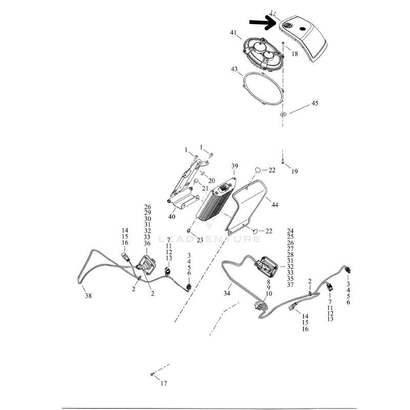 Saddlebag Audio System Speaker grill