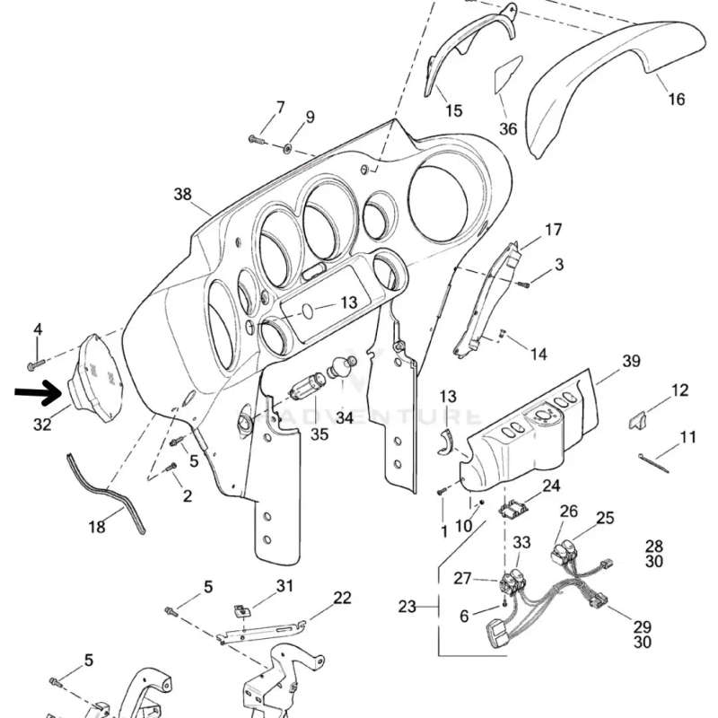 Grill Left Hand Speaker