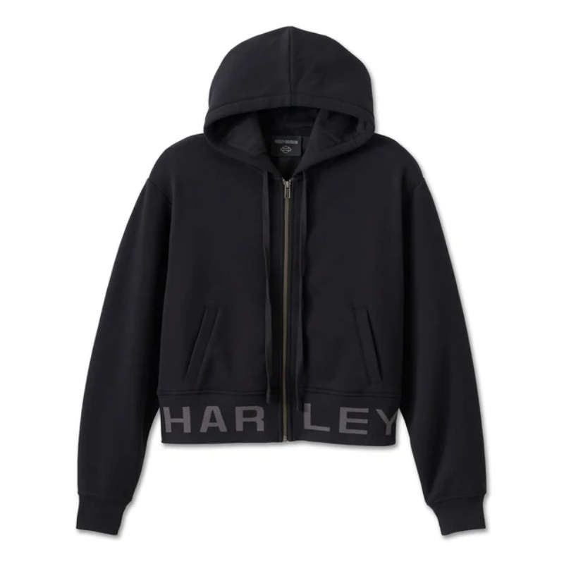 Women's Cropped Full Zip Hoodie - 2XL