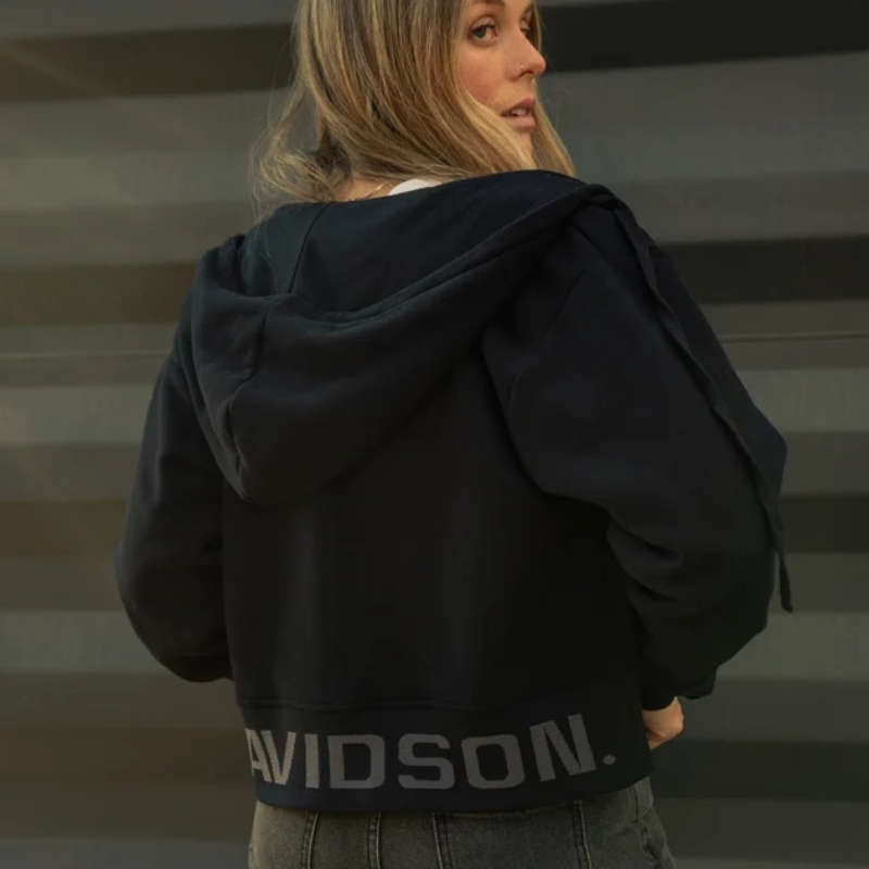 Women's Cropped Full Zip Hoodie - 2XL