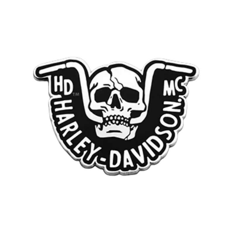 Handlebar Skull Metal Pin