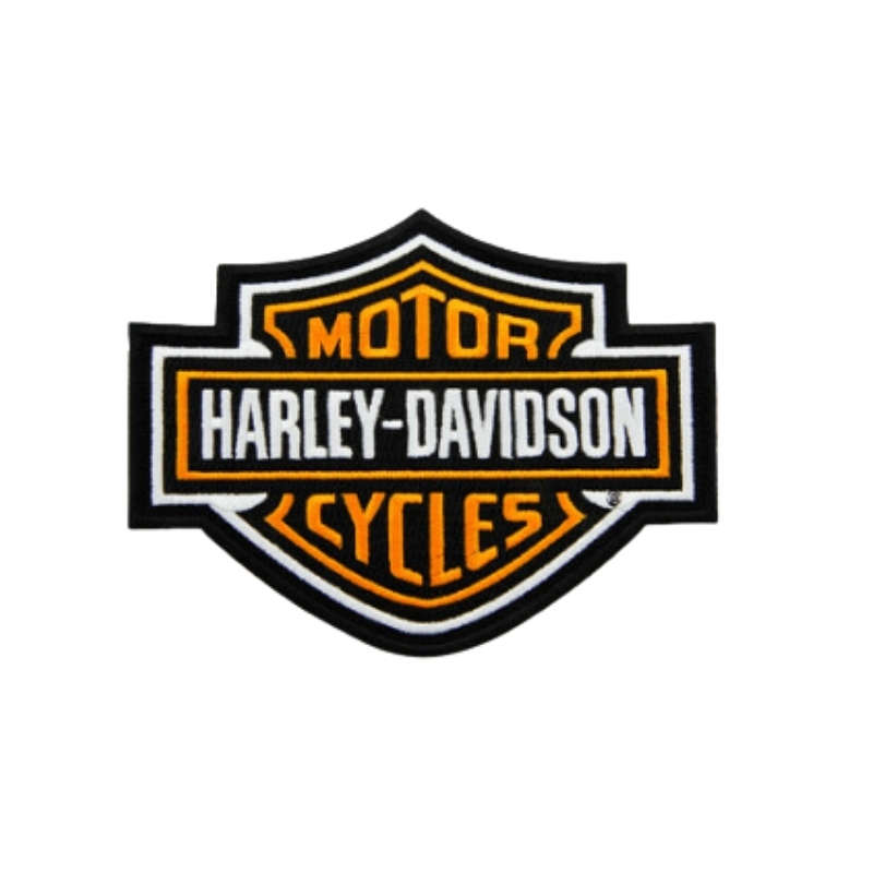Orange Bar & Shield Logo Patch