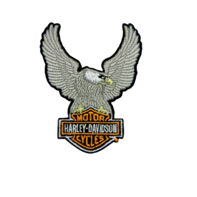 Silver Eagle Bar & Shield Emblem Sew-On Patch