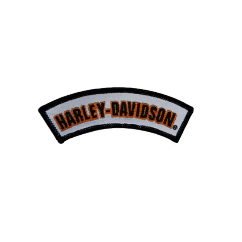 Reflective Embroidered Rocker H-D Emblem Sew-On Patch