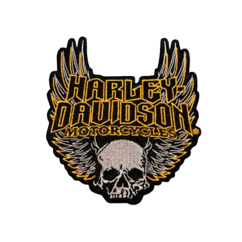 Winged Skull Woven Patch