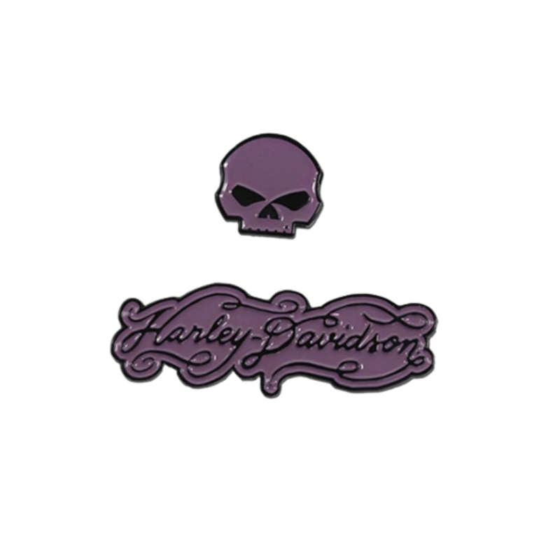 Harley Curve Willie G Skull Metal Pin