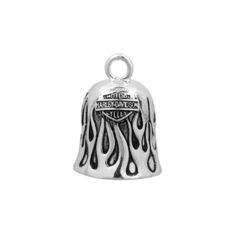 Silver Flames Bar & Shield Ride Bell