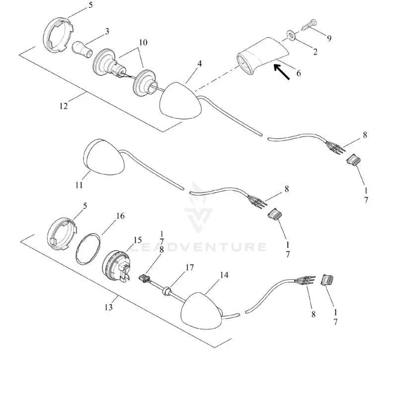 Turn Signal With Moulded Standoff