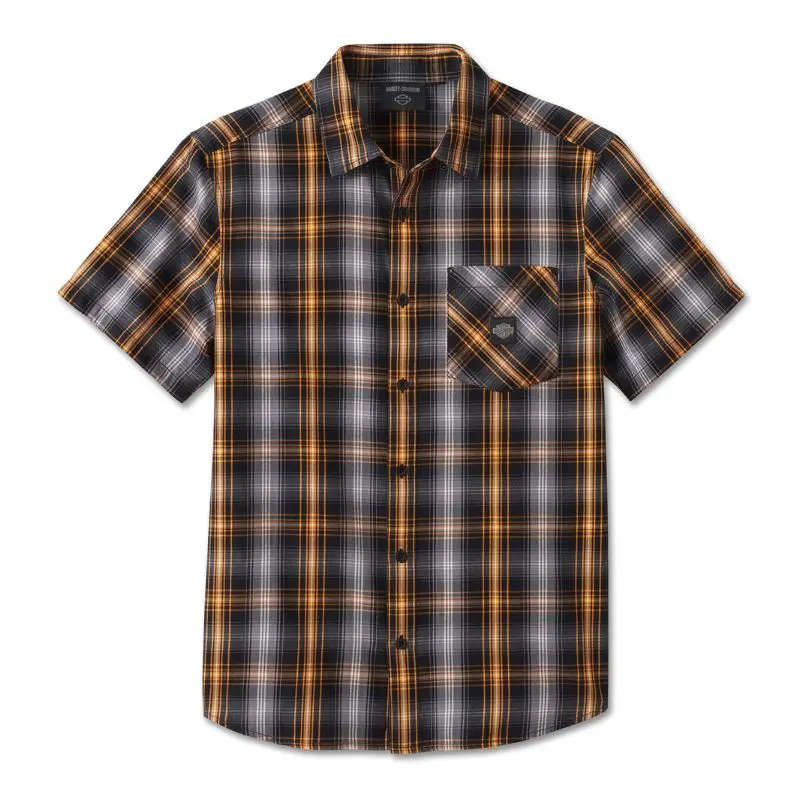 Men's Staple Short Sleeve Shirt - Plaid - M
