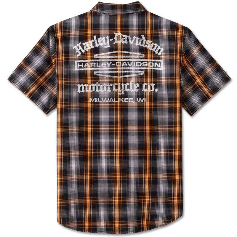 Men's Staple Short Sleeve Shirt - Plaid - M