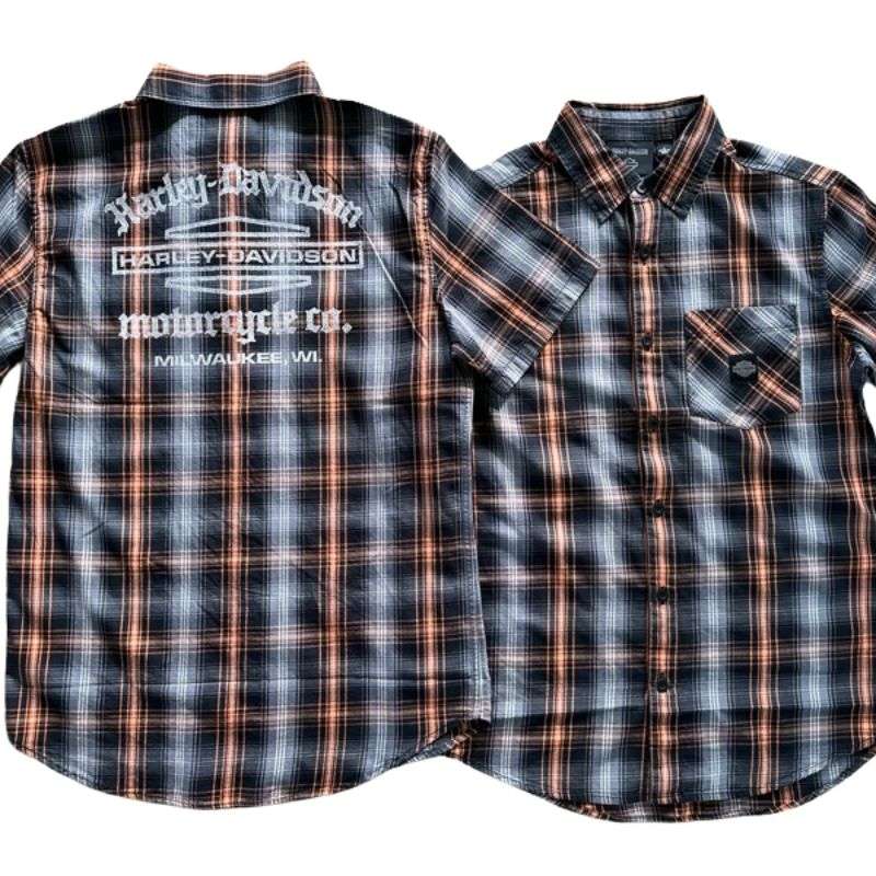 Men's Staple Short Sleeve Shirt - Plaid - M