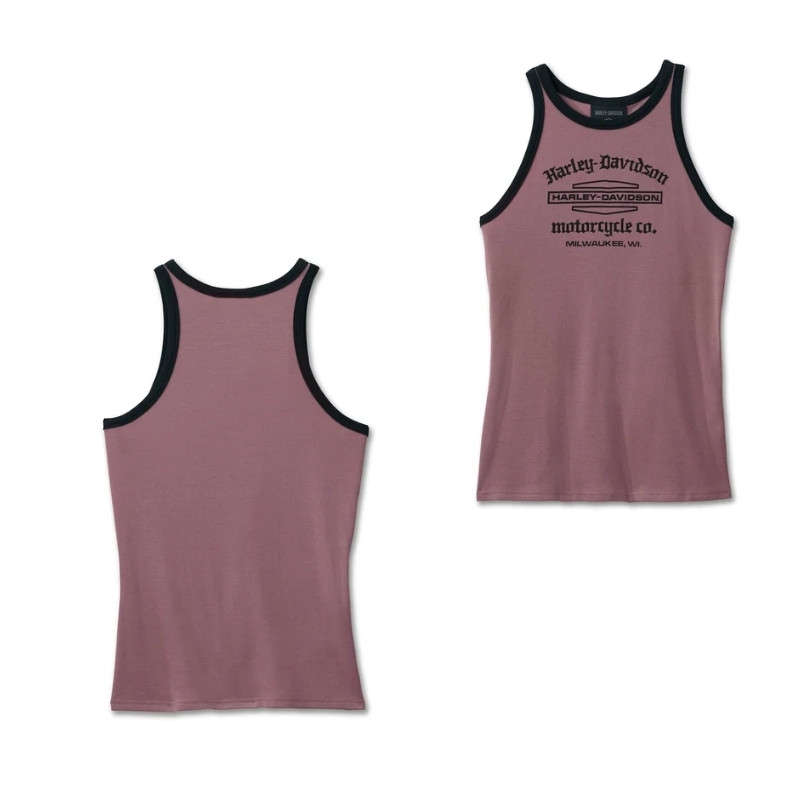 Women's Stacked Bar & Shield Racerback Tank - 2XL