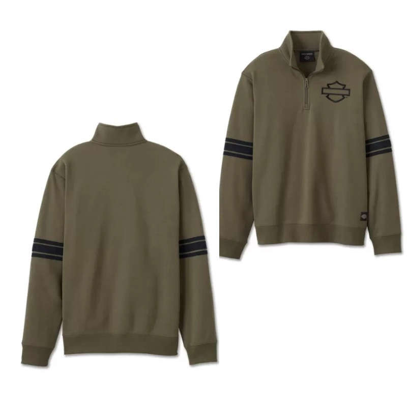 Bar & Shield 1/4 Zip Fleece - L