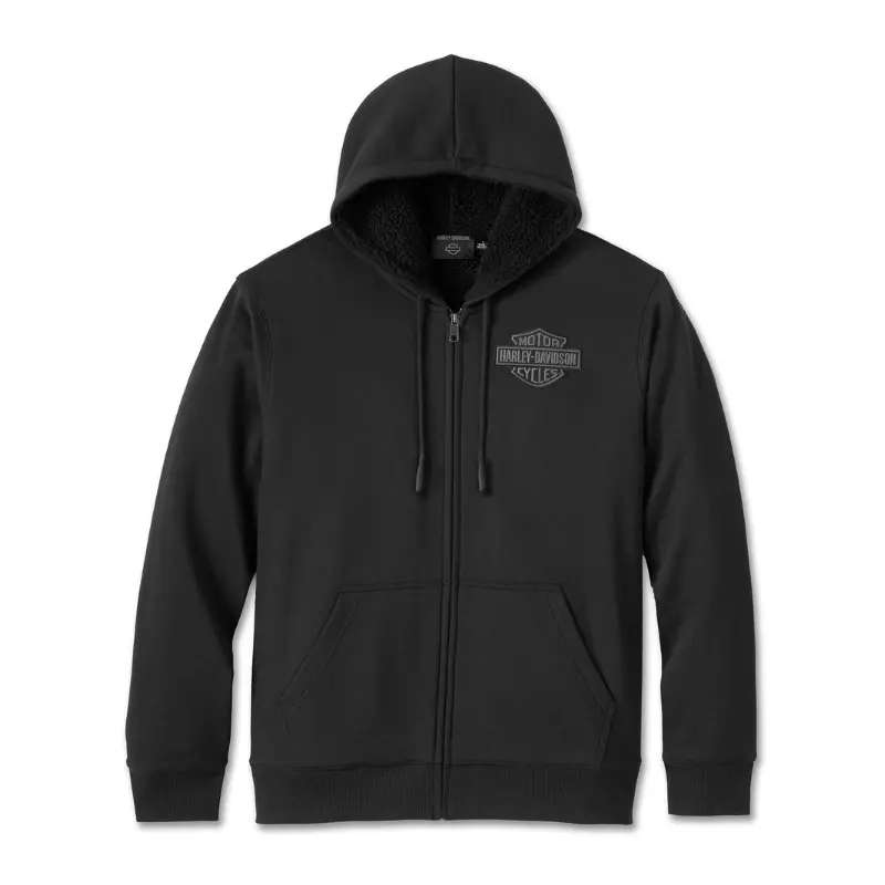 Bar & Shield Sherpa Full Zip Hoodie - L