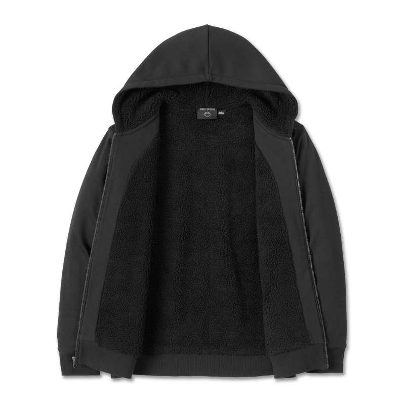 Bar & Shield Sherpa Full Zip Hoodie - L