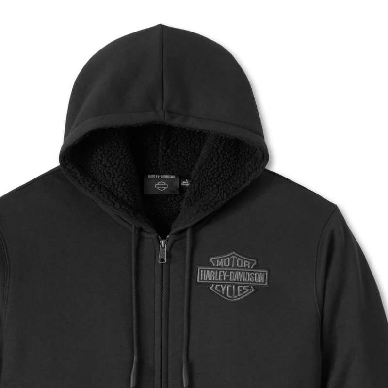 Bar & Shield Sherpa Full Zip Hoodie - L