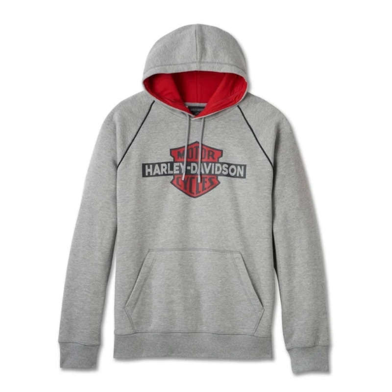 Men's Bar & Shield Contrast Pullover Hoodie - colourblock - XL
