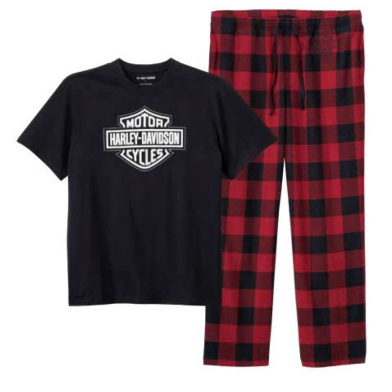 Men's Bar & Shield Short Sleeve Pajama Set - 3XL