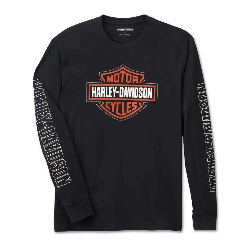 Men's Bar & Shield Long Sleeve Pajama Set - L