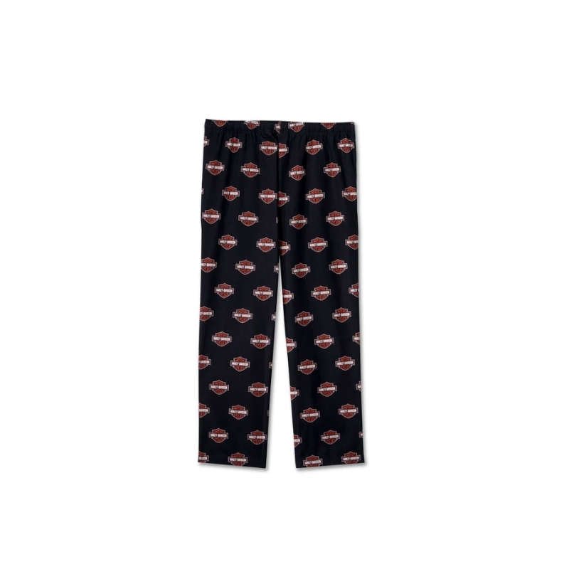 Men's Bar & Shield Long Sleeve Pajama Set - L