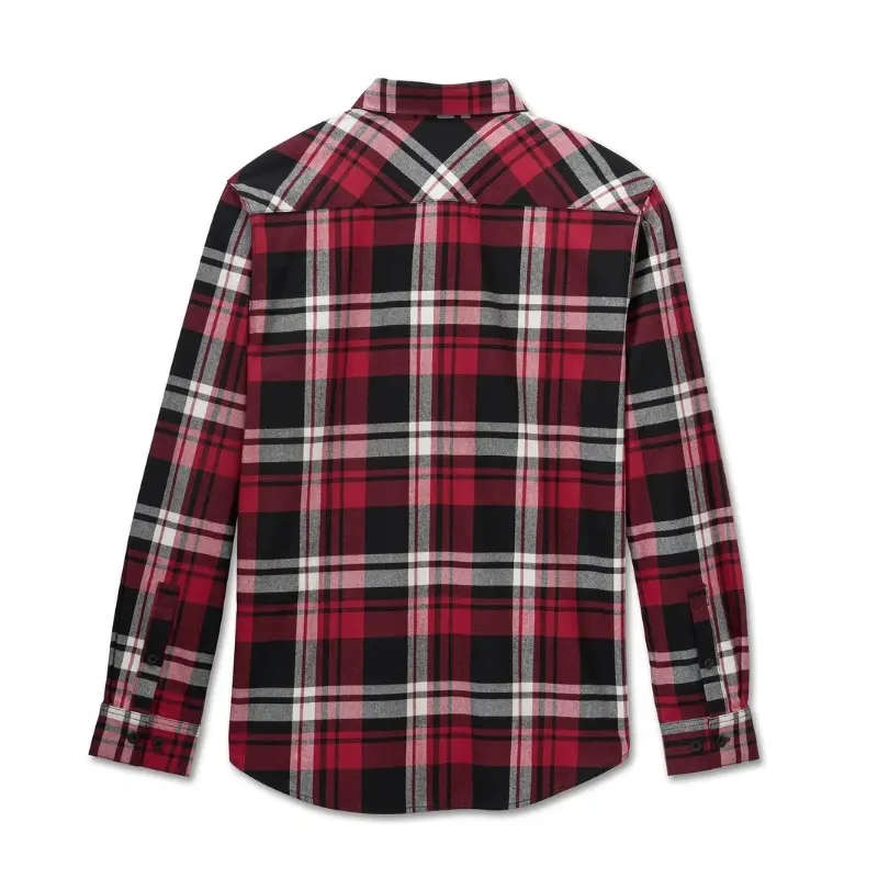 Men's Bar & Shield Flannel Shirt - Plaid - M