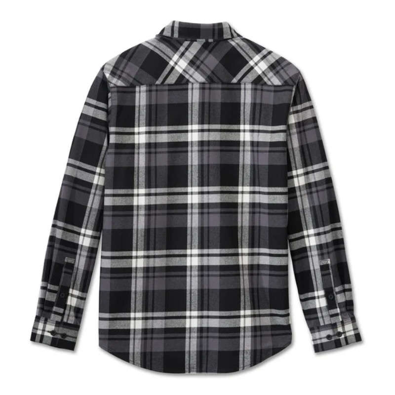 Men's Bar & Shield Flannel Shirt - Plaid - L