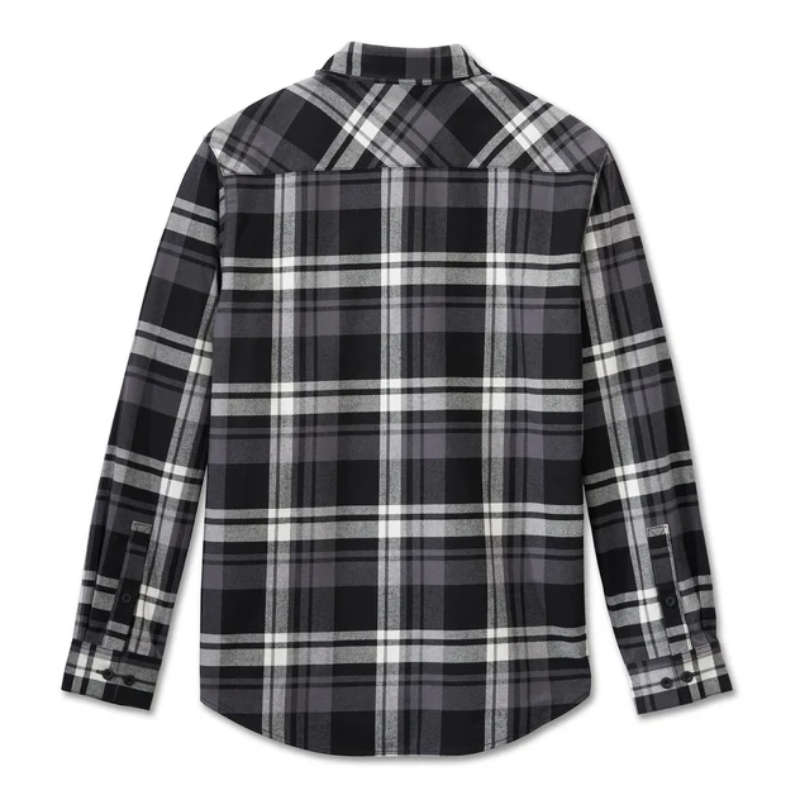 Men's Bar & Shield Flannel Shirt - Plaid - L