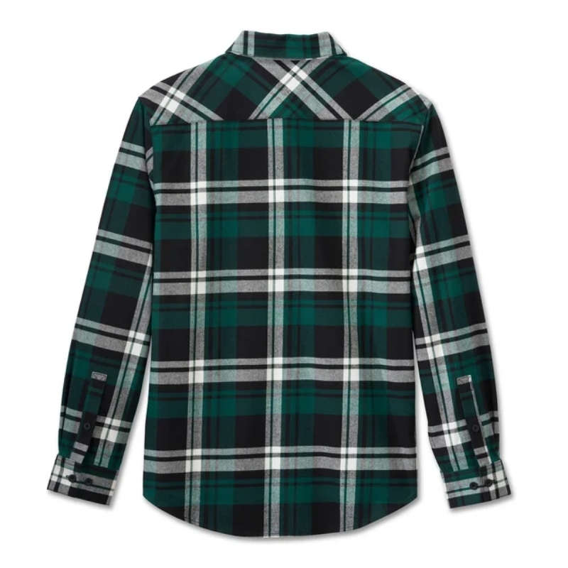 Men's Bar & Shield Flannel Shirt - Plaid - XL