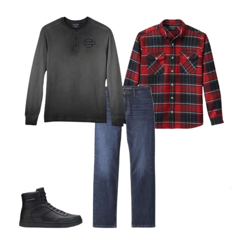 Men's Premium Overshirt - Plaid - 2XL