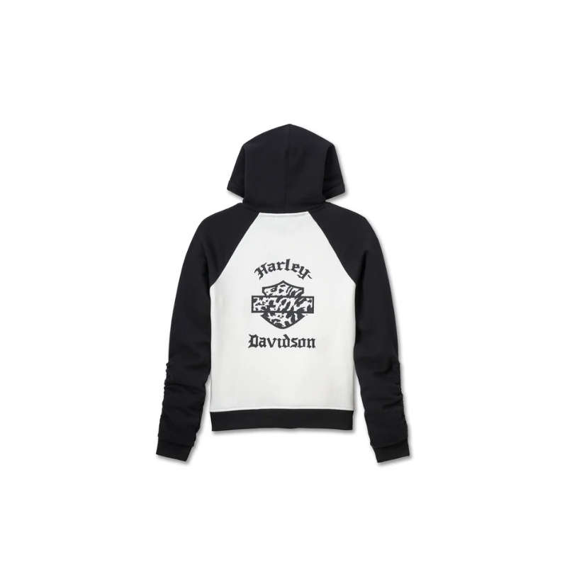 Women's Wild Cat Bar & Shield Raglan Hoodie - colourblock - XL