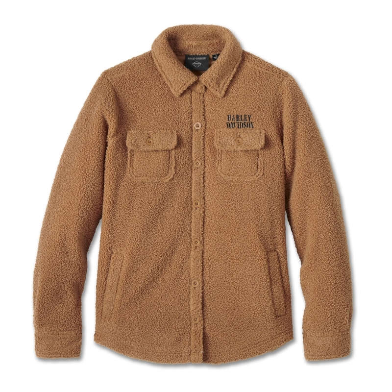 Women's Sherpa Shirt Jacket - S