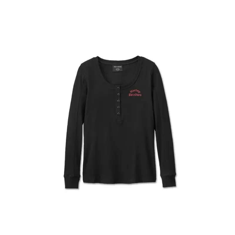 Women's Timeless Long Sleeve Henley - L
