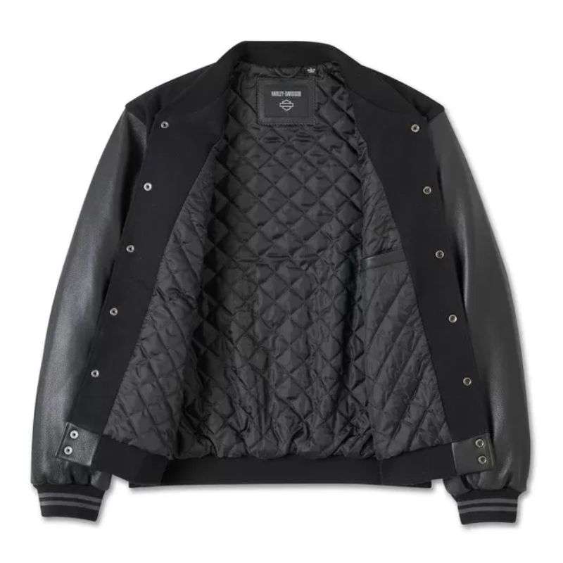 Men's V-Twin Varsity Leather Jacket - L