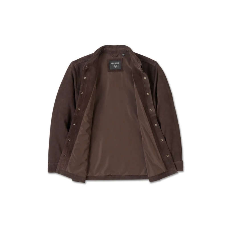 Milwaukee Aviator Suede Overshirt - L