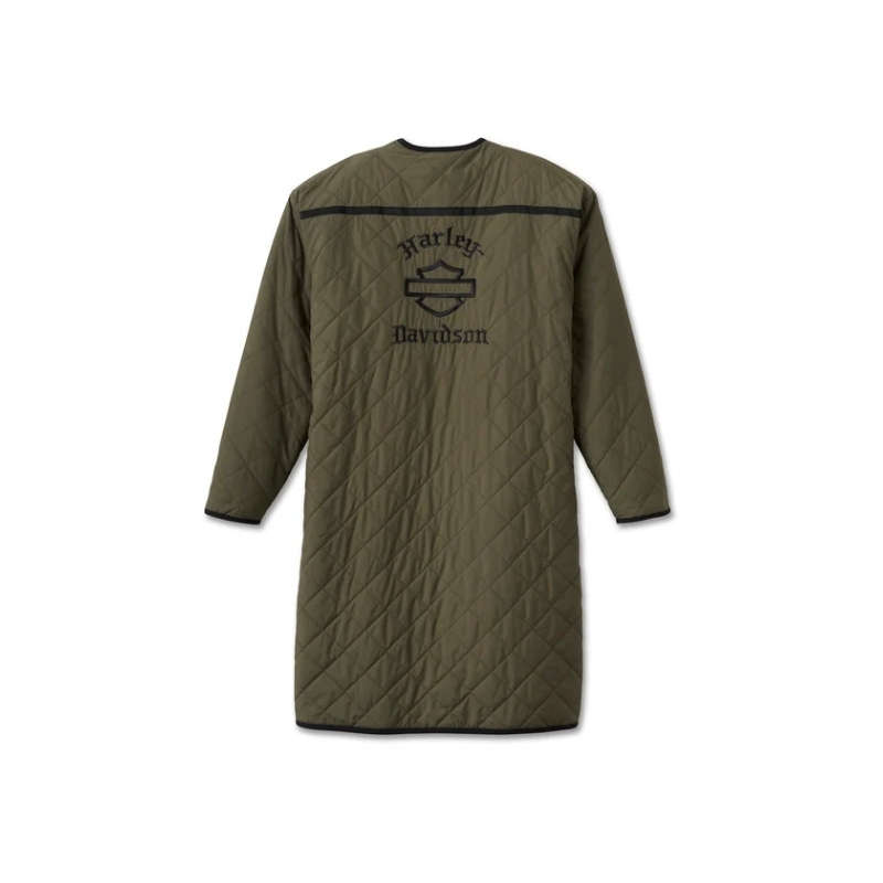 Women's Reversible Quilted Sherpa Coat - S