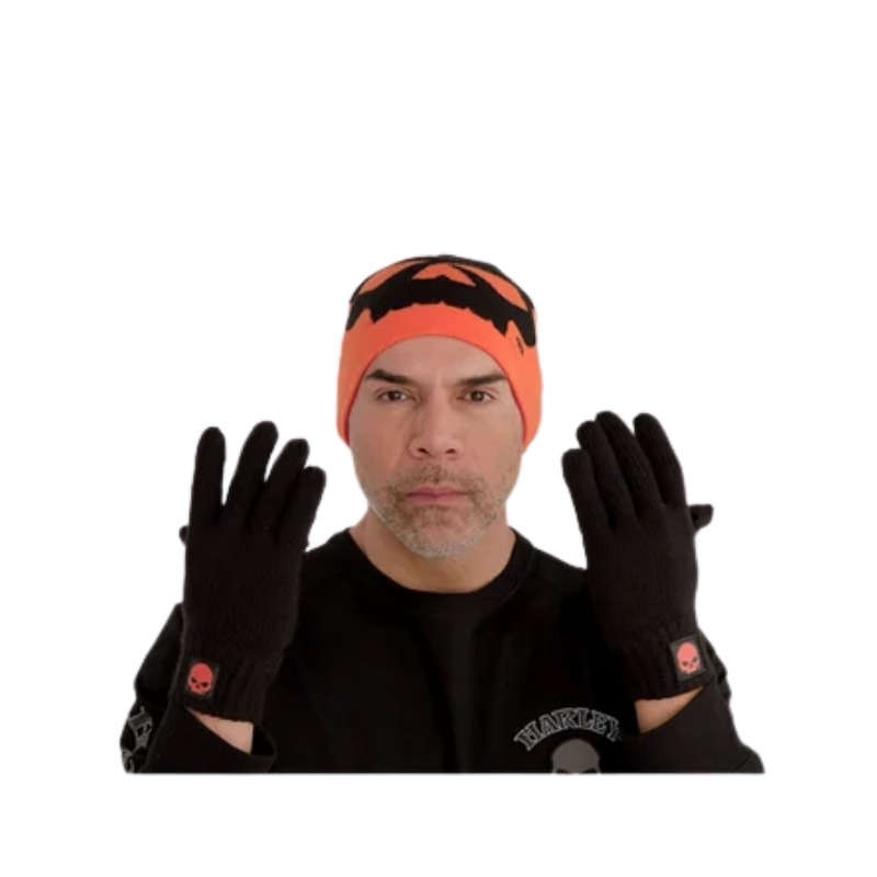 Willie G Skull Beanie and Glove Gift Set