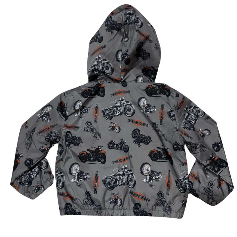 1/4 Zip Printed Windbreaker | Lined Hood - T2-3 Years