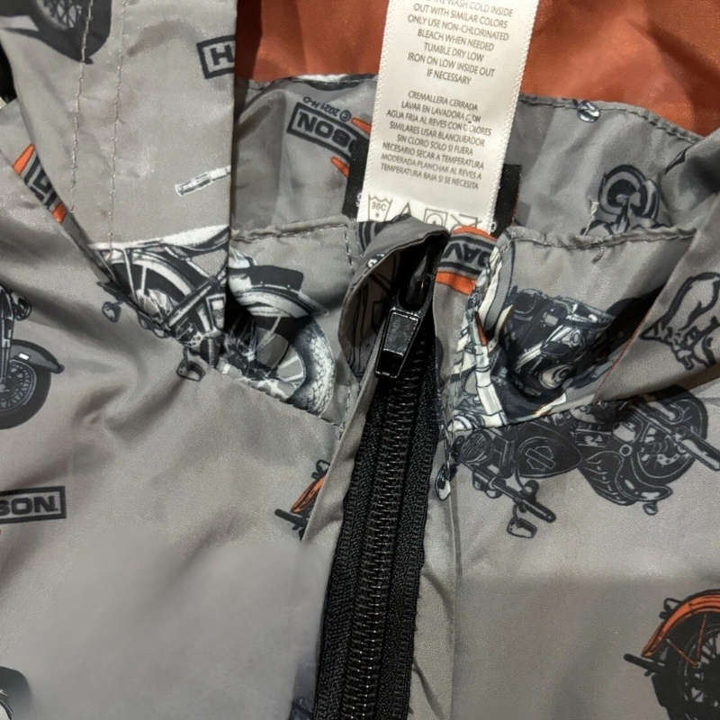 1/4 Zip Printed Windbreaker | Lined Hood - T2-3 Years