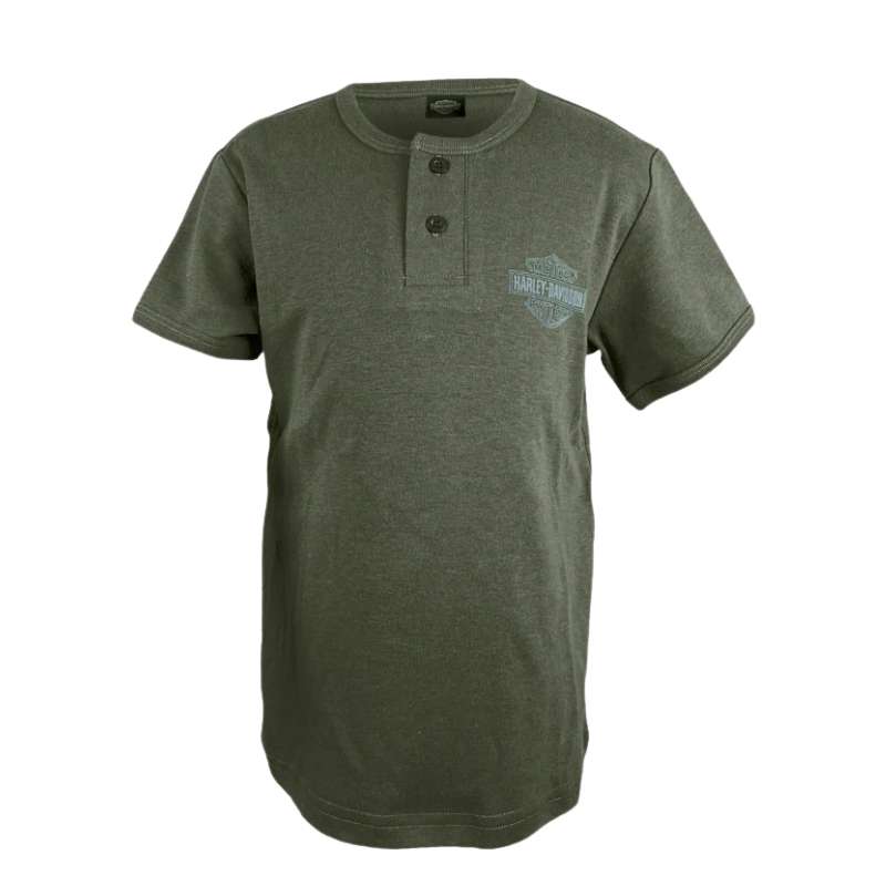 Authorized Henley 2-Button Short Sleeves - 8-10 Years
