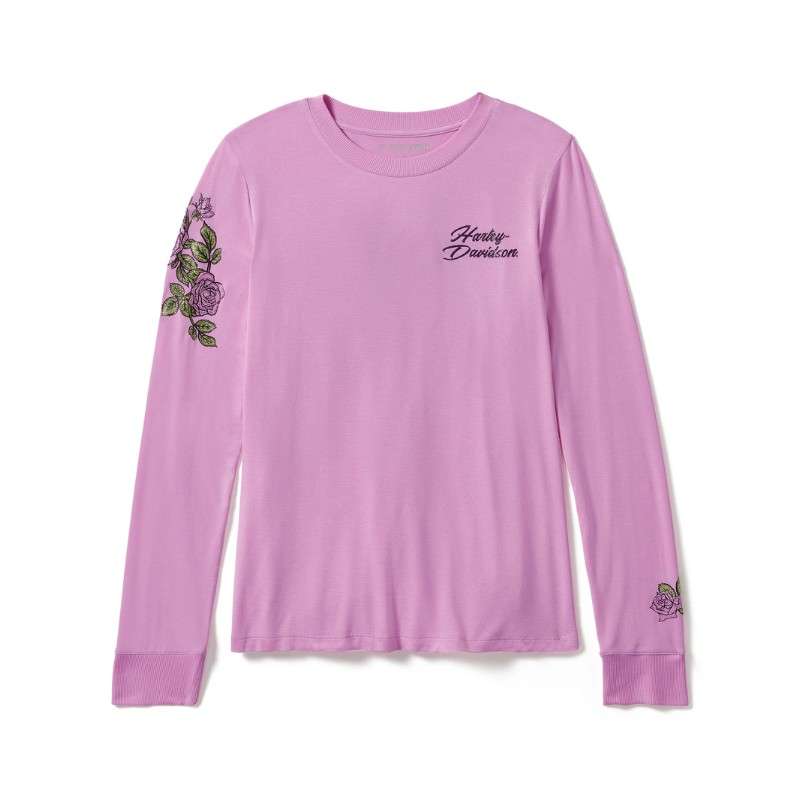Rose & Thorn Bling Long Sleeve Top - S