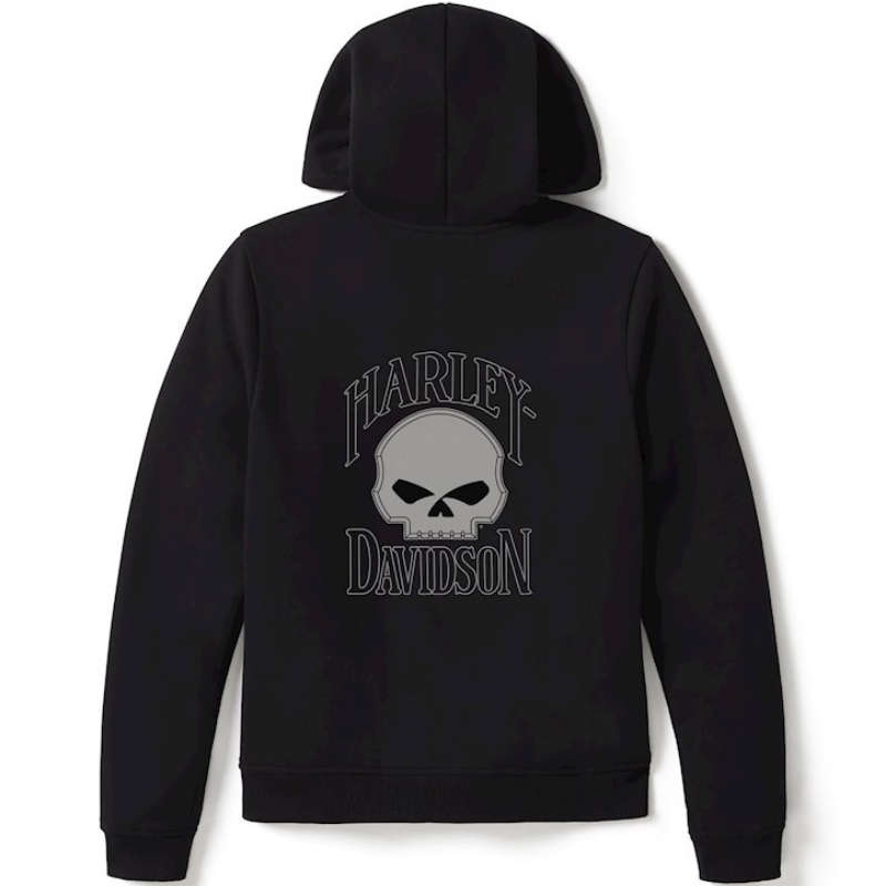 Women´s Zip Hoodie Willie G Skull Fleece - M