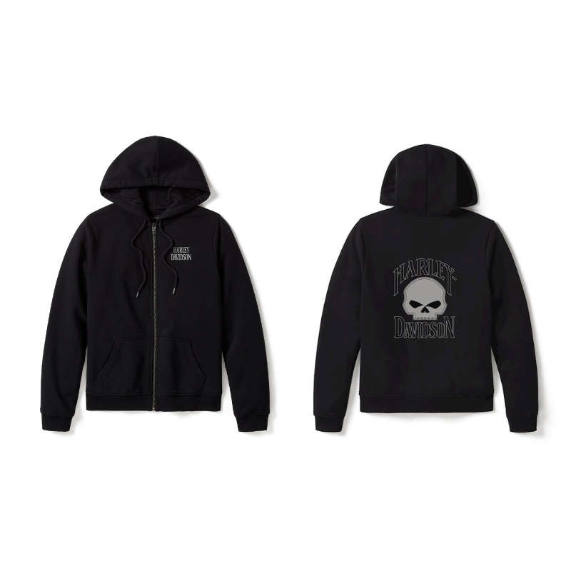 Women´s Zip Hoodie Willie G Skull Fleece - M