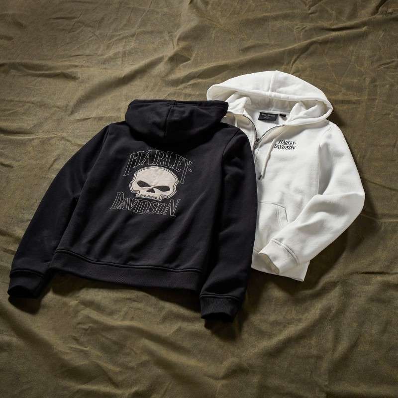Women´s Zip Hoodie Willie G Skull Fleece - M