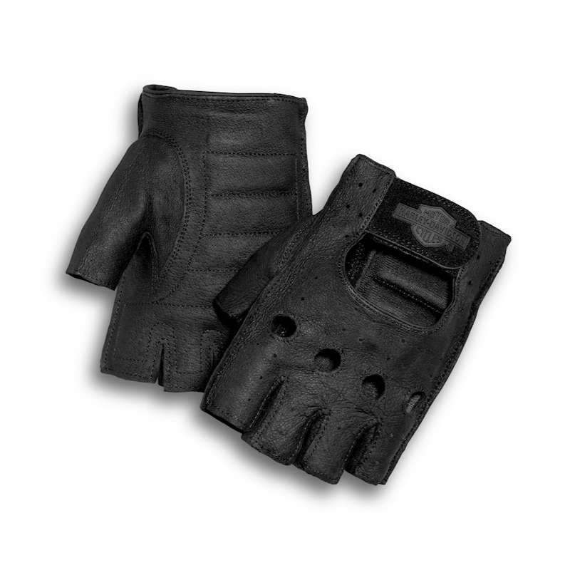 Fingerless Leather Riding Gloves - S